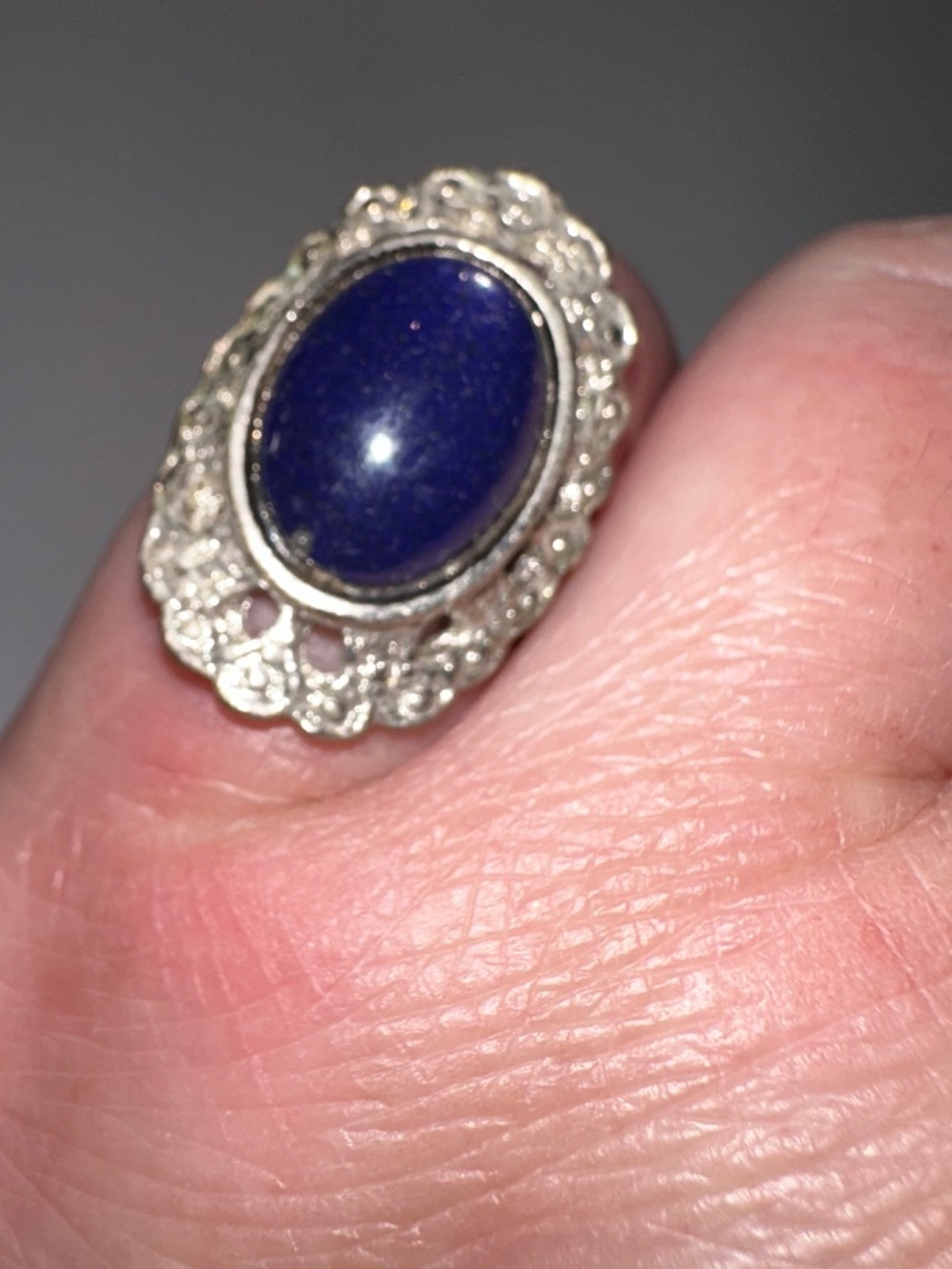 Vintage Adjustable Mood Ring Silver-Tone Statement Ring Retro Color Changing